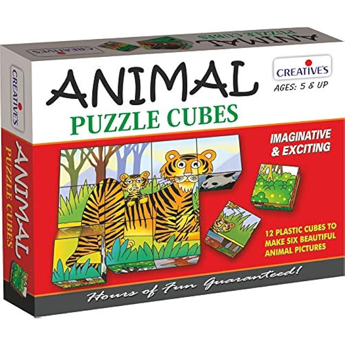 CREATIVE EDUCATIONAL ANIMAL PUZZLE CUBES 0707